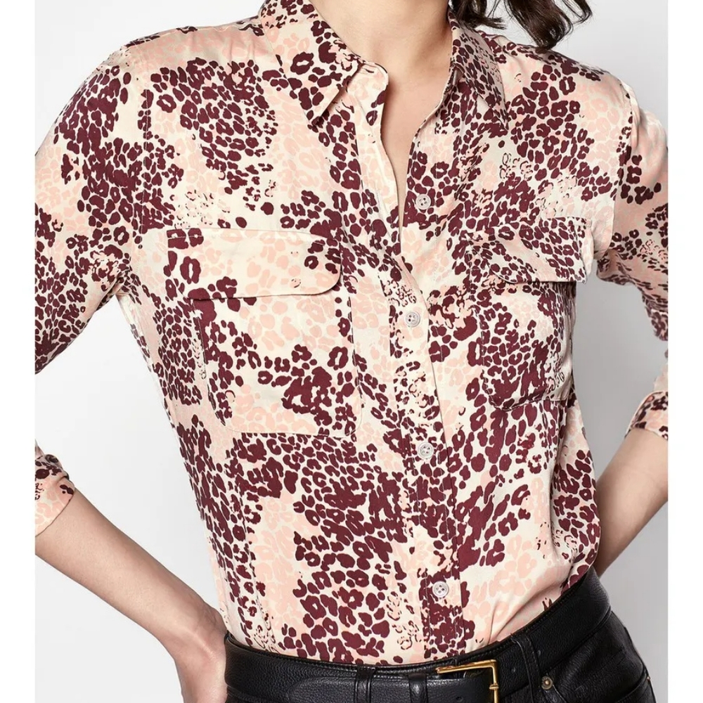 Equipment Slim Signature Top - Small - Rose Cloud